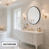 Powder-Coated Iron Round Mirror MAF-5161: High-Definition