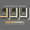 Double-Door Powder-Coated Iron Mirror Cabinet: Edge Wrapping, Double Sandblasted LED Strips, 3CCT & Defogger