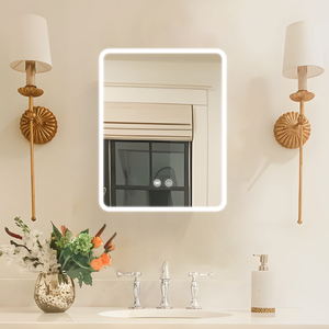 Durable Single-door Rectangular Steel With Powder Coated Mirror Cabinet For Bathroom