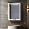 Moisture-Resistant Frameless Steel With Powder Coated Mirror Cabinet For Bedroom