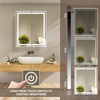 Double-door Minimalist Aluminum Mirror Cabinet For Hotel