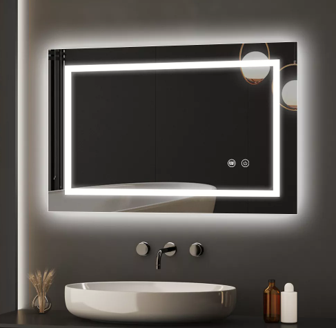 Anti - Fog 3CCT Aluminum Back - framed LED Mirror MAW-412