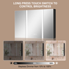 Framed Steel With Powder Coated Mirror Cabinet For Spa