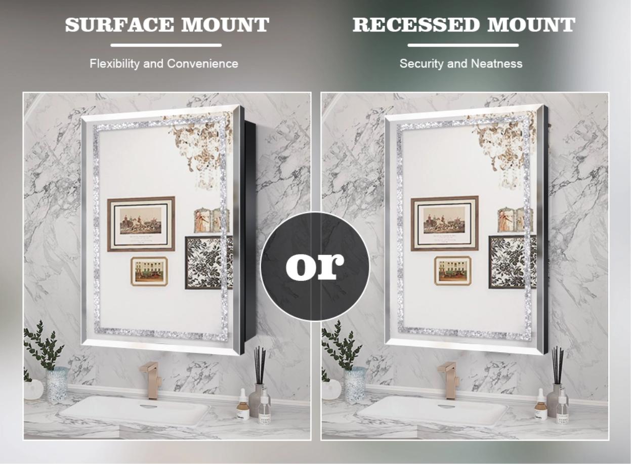 Recessed vs. surface mount installation