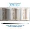 Anti-Fog 3CCT Single-Door Steel LED Mirror Cabinet CTS-6051 with Touch Controls & Vertical Lighting Zones