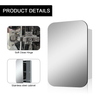 Stainless Steel Mirror Cabinet CSS-6181 with Large R-Corner Design