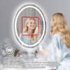 Aluminum-Framed Round LED Mirror MAW-6185: Touch Buttons, Anti-Fog Technology, 3CCT & Variable Brightness