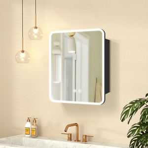 Single-door Rectangular Steel With Powder Coated Mirror Cabinet For Bathroom