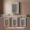 Moisture-Resistant Frameless Steel With Powder Coated Mirror Cabinet For Bedroom