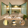 Triple-door Durable Wood Mirror Cabinet For Living Room