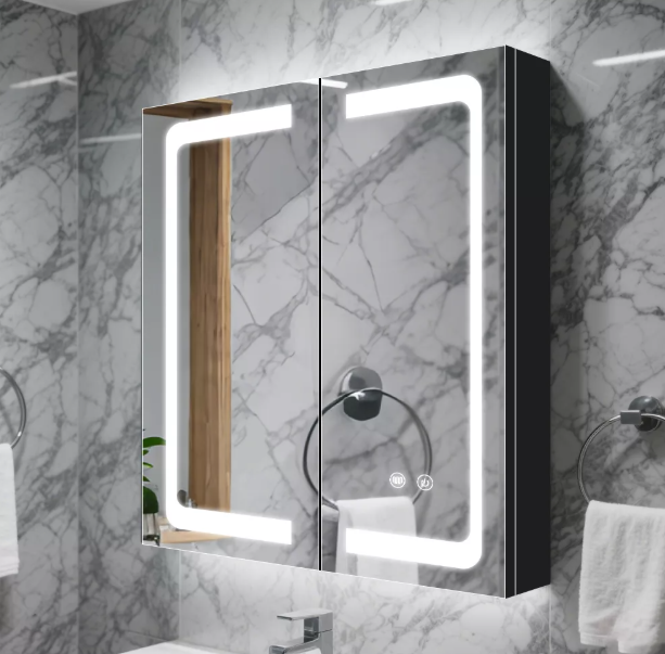Double - Door Powder - Coated Iron Mirror Cabinet CTD-4173