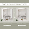 Asymmetrical Double-door Wall-Mounted Steel Mirror Cabinet For Hotel