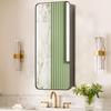 Extra-narrow Vertical Wall-mounted Single-door Steel Mirror Cabinet