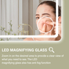 Modern Rectangle Magnifying Lighted Bathroom Mirror with Touch Switch and Display Screen