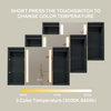 Iron Powder-Coated 3-Door LED Mirror Cabinet CTT-5284: Touch Buttons, Anti-Fog Technology, 3CCT & Adjustable Illumination