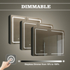 Double-Door Powder-Coated Iron LED Mirror Cabinet CTD-5051: Touch Buttons, Anti-Fog, 3CCT & Adjustable Brightness