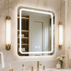 Touch-Controlled Aluminum LED Mirror with R-Corners MAW-4172: Anti-Fog, 3 Color Temperatures & Dimmable Lighting