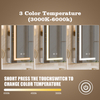 Double-Door Aluminum LED Mirror Cabinet CAD-4261: Touch Buttons, Anti-Fog, 3CCT & Adjustable Brightness