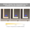 Touch-Controlled Iron LED Mirror Cabinet CTD-5285: Powder-Coated Finish, Multi-Functional