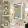 Single-Door Stainless Steel LED Mirror Cabinet CSS-5162: Touch Buttons, Anti-Fog, 3CCT, Adjustable Brightness & Clock