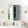 Stainless Steel Mirror Cabinet CSS-6181 with Large R-Corner Design