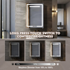 Moisture-Resistant Frameless Steel With Powder Coated Mirror Cabinet For Bedroom
