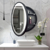 Round Steel With Powder Coated Mirror Cabinet For Office