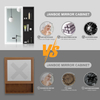 Moisture-Resistant Rectangular Steel With Powder Coated Mirror Cabinet For Bathroom