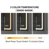 LED Stainless Steel Mirror Cabinet with Mixed-Size Doors