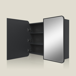 Minimalist Steel With Powder Coated Mirror Cabinet For Office