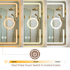 Kaitze Newly-Designed Lighted Bath Mirror with Magnifying Glass