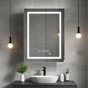 Kaitze Stainless Steel Single - Door LED Mirror Cabinet CSS-3112 with Ring-shaped Led light