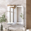 Premium Double-Door Stainless Steel LED Mirror Cabinet CSD-5053: Smart Touch, Anti-Fog Function, 3CCT Settings & Dimmable Lights