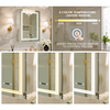Single-Door Stainless Steel LED Mirror Cabinet CSS-5162: Touch Buttons, Anti-Fog, 3CCT, Adjustable Brightness & Clock