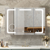 Triple-Door Touch-Controlled Aluminum LED Mirror Cabinet CAT-6261: Anti-Fog, 3 Color Temperatures, Dimmable Lights & Built-in Magnifier