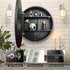 Round Steel With Powder Coated Mirror Cabinet For Office