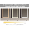 Double-door Bluetooth Rectangular Steel With Powder Coated Mirror Cabinet for Hotel