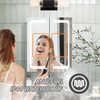  Smart Touch Premium Double-Door Stainless Steel LED Mirror Cabinet