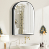 Sliding Track Door Steel Powder-coated Arched Mirror Cabinet