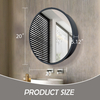 Corrosion-Resistant And Round Steel With Powder Coated Mirror Cabinet