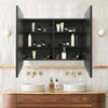 Curved Border Double-Door Steel Mirror Cabinet Bathroom Vanities