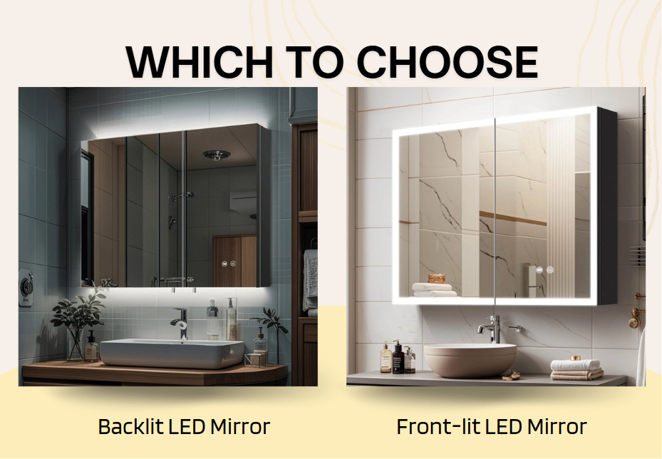 Backit mirror vs front-lit mirror