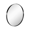 24 - Inch Popular Round Wall - Mounted Decorative Mirror with Metal Frame, Ideal for Vanity Areas, Washrooms, and Bathrooms - Black Finish