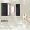 Iron Powder-Coated 3-Door LED Mirror Cabinet CTT-5284: Touch Buttons, Anti-Fog Technology, 3CCT & Adjustable Illumination