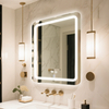Touch-Controlled Aluminum LED Mirror with R-Corners MAW-4172: Anti-Fog, 3 Color Temperatures & Dimmable Lighting