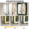 Aluminum Double-Door LED Mirror Cabinet CAD-4292: Touch Buttons, Anti-Fog Technology, 3CCT & Adjustable Illumination & bluetooth