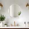 High-Definition Round Mirror MSW-6182: Stainless Steel Frame