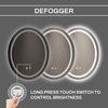 Aluminum-Framed Round LED Mirror MAW-6185: Touch Buttons, Anti-Fog Technology, 3CCT & Variable Brightness