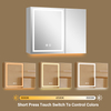 Durable Tempered Glass Stainless Steel Mirror Cabinet For Hotel
