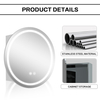 Waterproof Round Stainless Steel Mirror Cabinet For Living Room